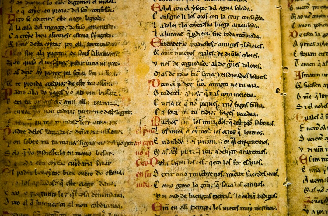 Aged manuscript pages with historical handwriting